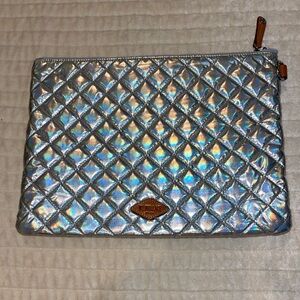 MZ Wallace Metro Pouch/Clutch in Silver